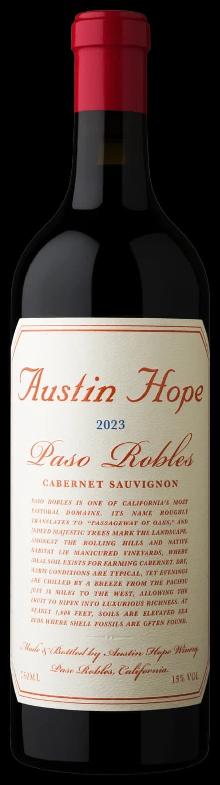 2024 Austin Hope Cabernet Sauvignon bottle reference