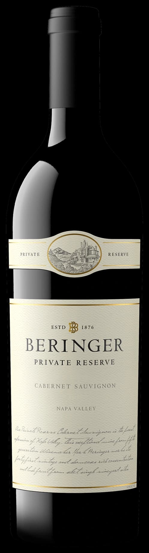 2021 Beringer Private Reserve Cabernet Sauvignon bottle reference