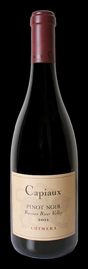 2021 Capiaux Chimera Vineyard Pinot Noir bottle reference