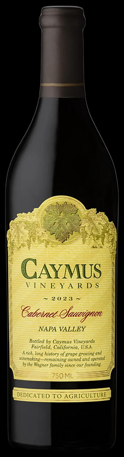 2023 Caymus Cabernet Sauvignon bottle reference