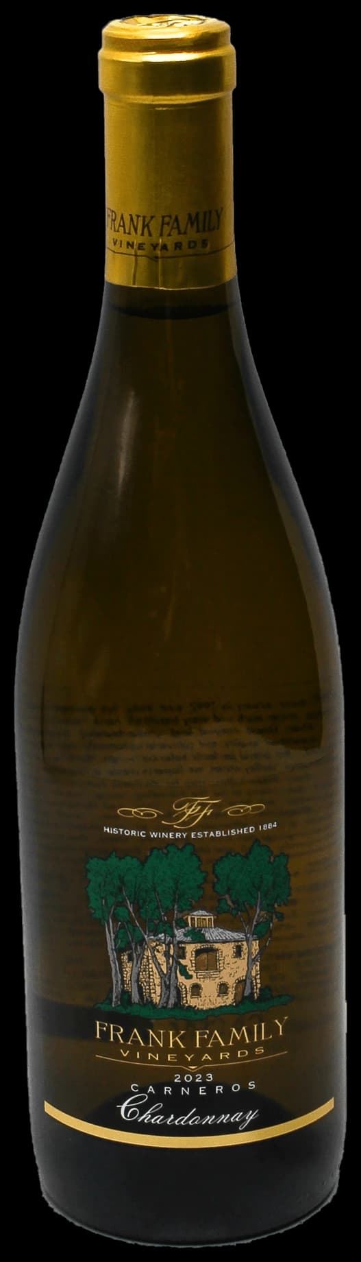 2023 Frank Family Vineyards Carneros Chardonnay bottle reference