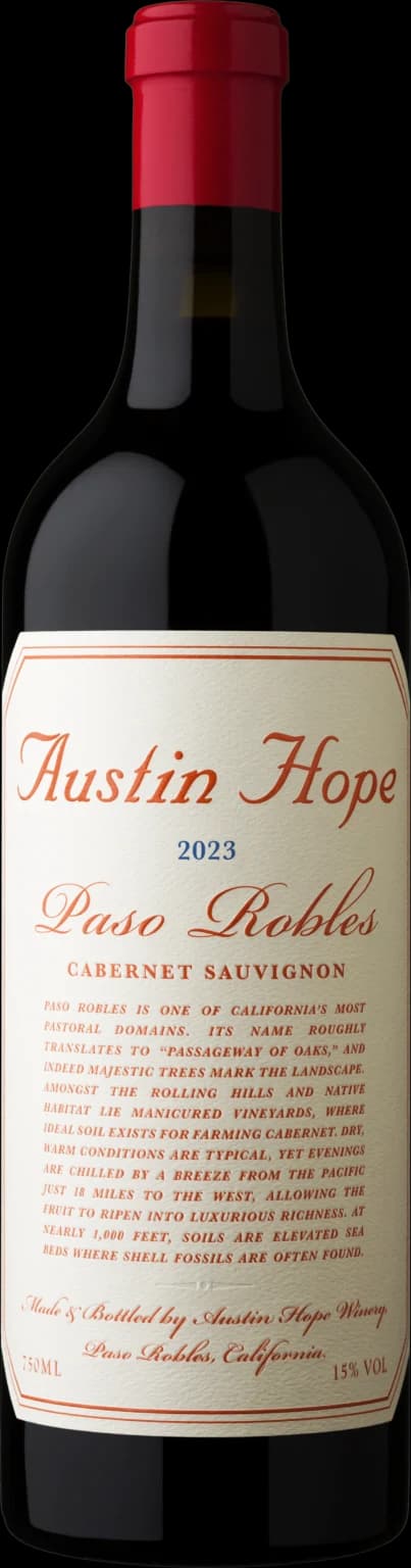 2023 Austin Hope Cabernet Sauvignon bottle reference