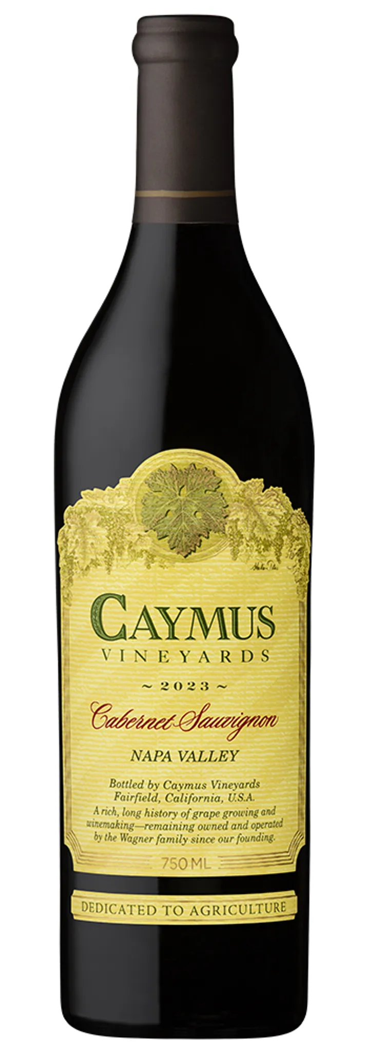 2023 Caymus Cabernet Sauvignon bottle reference